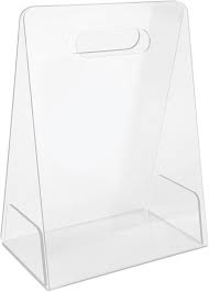 [AD26157] Gift Bag 25x25x25cm Triangular Straight Top 3mm Clear Premium Acrylic