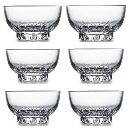 [AD26243] Bowl 6pc Set 270ml Glass Dessert - Mousse 530246
