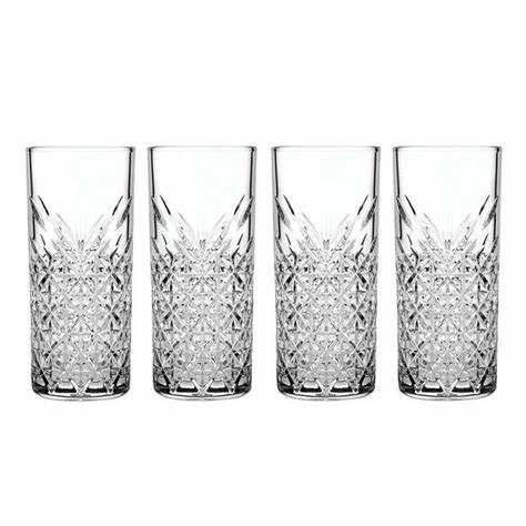 [AD26247] Tumbler 180ml 4pc Juice Cut Glass Timeless-420326