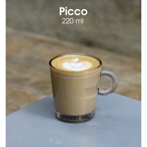 [AD26291] Coffee Mug 220ml 6pc Clear Picco Citinova 30410