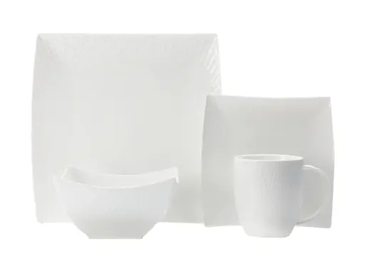 [AD26317] Dinner Set 16pc Diamonds Square - Maxwell & Williams JX260716