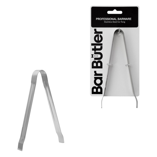 [AD26336] Ice Tongs 16x1.8cm Bar Butler SS 73118