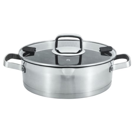 [AD26408] Pot 2.7Lt 22x7.5cm Nonstick Casserole With Glass Lid Rolux RC-2275