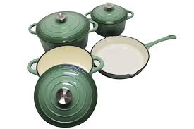 [RHD1847] Pot set 7pc Cast Iron Cookware & Lid - Promo