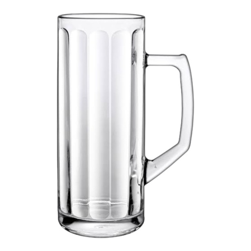 [AD26500] Beer Mug 550ml Glass Solid with Handle - PJ142-20