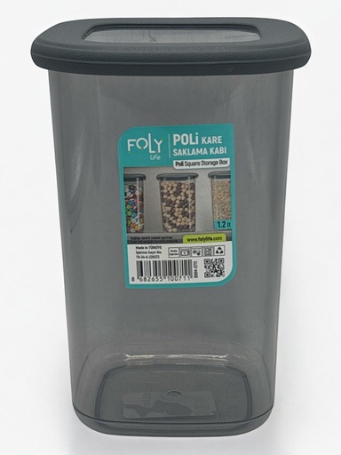 [AD26515] Storage Box 11x11x16cm 1.2lt Food Container Plastic With Lid BNM-0711