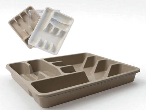 [AD26523] Cutlery Divider 38x29.5x5cm 6Div Plastic E-203/E-202
