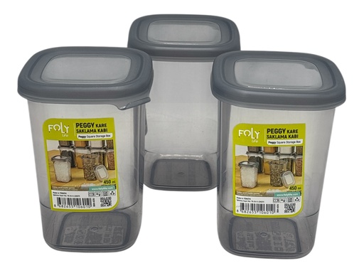 [RHD105] Storage Box 8x8x12cm 0.45lt Spice Container Plastic With Lid BNM-6010