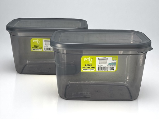 [RHD81] Storage Box 19.5x13.5x13cm 2.3lt food Container Plastic With Lid BNM-0476