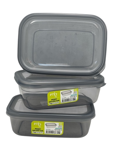 [RHD82] Storage Box 20x14x6.5cm 1.2lt food Container Plastic With Lid BNM-0438