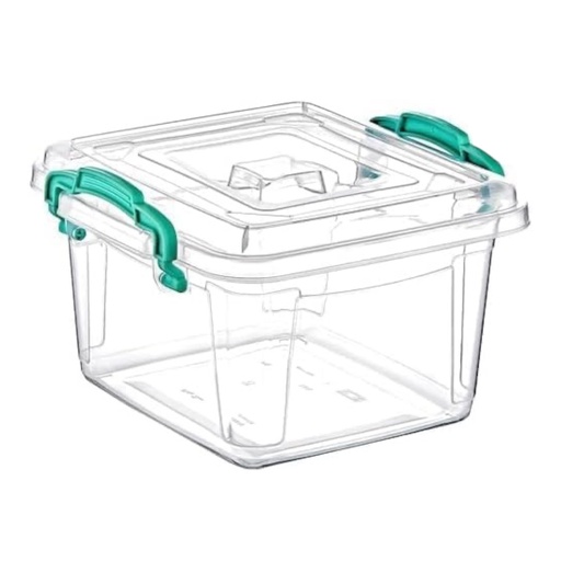 Storage Box 20x20x12cm 2.5lt Deep Multiuse Container Plastic With Lid E-622