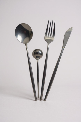 [RHD27] Cutlery 24pc Set Stainless Steel Slim Round Gift Box 71011