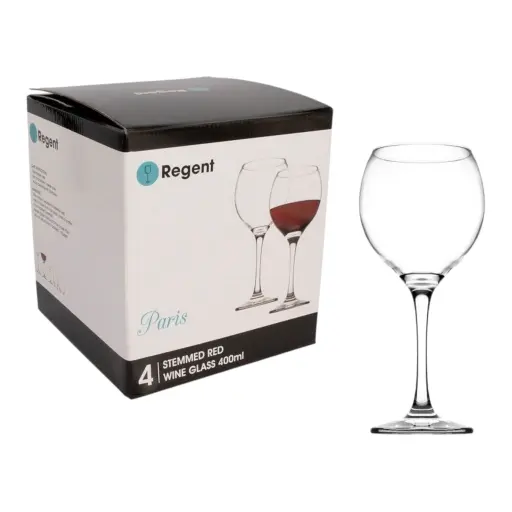 [28712] Wine Glass 4pc Set 400ml Paris Clear Glass - 28712 