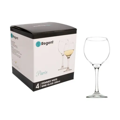 [28713] Wine Glass 4pc Set 300ml Paris Clear Glass - 28713