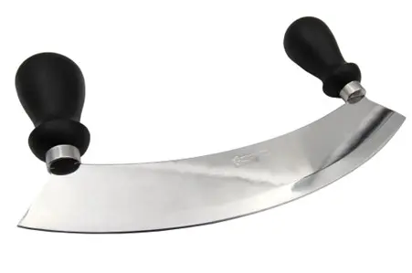 [RHD39] Pizza Cutter 26cm Half Moon Stainless Steel DH3913