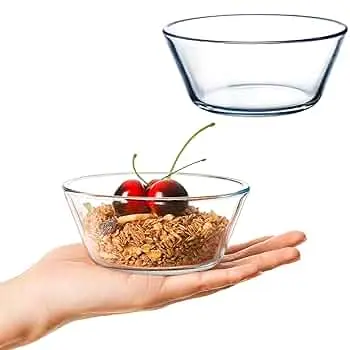[455642] Dessert Bowl 3pc Set Clear Glass Maxim 455642