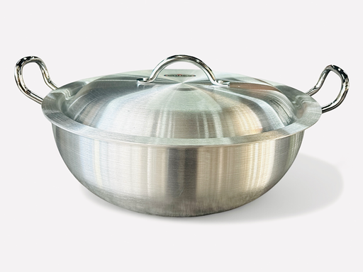 [PBI725-3] Karahi No.3 Pot 29x10Cm 4.5Lt Round Aluminum PBI725