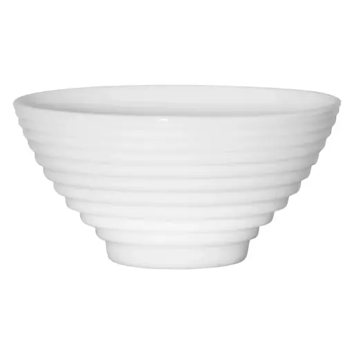 [D1601] Bowl 12x5.5cm 300ml Stairo White Opal Glass 38103