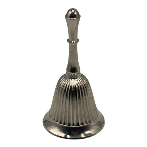 [AD09611] Hand Bell 10cm Stainless Steel Grooved - DT ERM1493