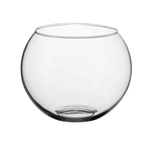 [AD25742] Glass Vase 16cmx14.5cm Bubble Ball - VAS23Q 