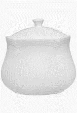 [RHD263] Sugar Basin & Lid Rococo White Basics (7.5x7cm) - Maxwell & Williams AX0696
