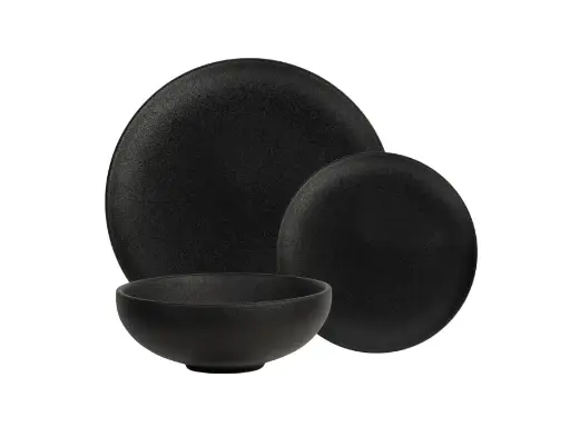 [RHD295] Dinner Set 12pc Black Caviar - Maxwell & Williams AX0523