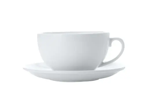 [RHD305] Cup & Saucer 320ml Cappuccino White Basics - Maxwell & Williams AA2744