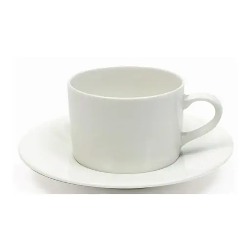 [RHD355] Cup & Saucer 220ml Porcelain Straight - HSM-BD-1