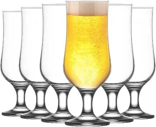 [RHD371] Beer Glass 6pc 385ml Footed - Tulipe 44169 