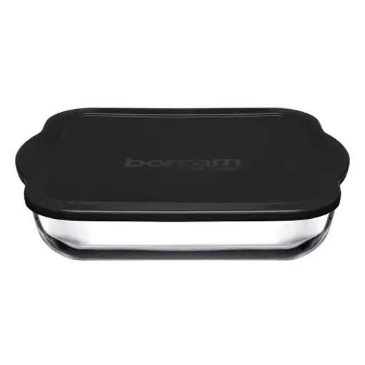 [RHD383] Casserole Dish 3200ml Square With Grey Lid (28x28cm) - Borcam 59024