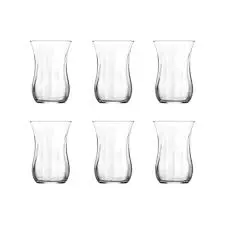 [RHD401] Turkish Tea Glass 6pc Set 90ml - Tempo 42011 