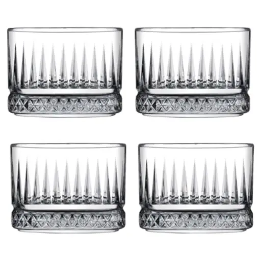 [RHD411] Bowl 4pc Set 80ml Cut-Glass - Elysia 530138