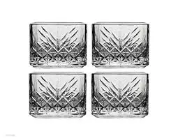 [RHD423] Bowl 4pc Set 235ml Square Cut-Glass (8x8x5.3cm) - Timeless 530240