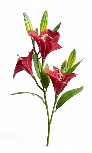 [RHD464] Artificial Flower 78cm Three Head Amaryllis H-255