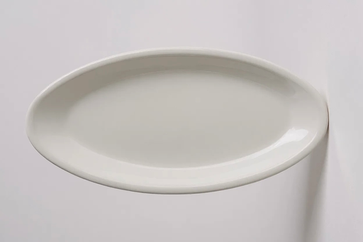 [RHD486] Platter 48x21.5x5cm Oval White Porcelain - 70333