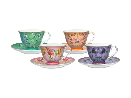 [RHD521] Cup & Saucer Set 8pc 230ml Mystique Estelle Michaelides - Maxwell & Williams HV0579