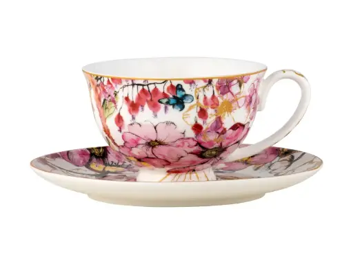[RHD533] Cup & Saucer 200ml Footed Enchantment Estelle Michaelides - Maxwell & Williams HV0506