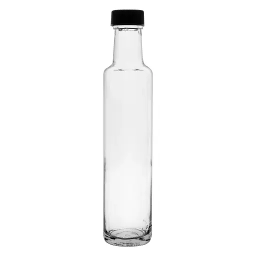 [RHD9262] Oil/Vinegar 250ml Clear Bottle With Lid - 10428
