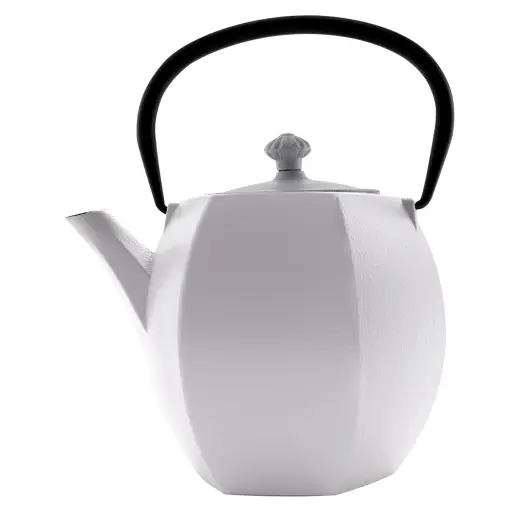 [RHD9278] Teapot Cast Iron 800ml Nambu Tekki Style Tea Infuser White 21745
