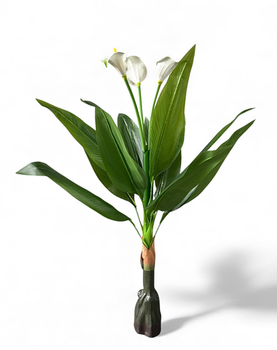 [RHD9279] Artificial Plant 100cm Green Long Leaf Calla Lilly D-20 