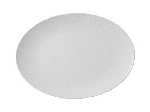 [RHD9287] Platter 36x25cm Oval White Basic Diamond - Maxwell & Williams DV0246