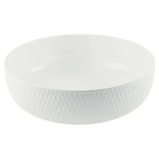 [RHD9292] Bowl 20x6.5cm Serving White Basic Diamond - Maxwell & Williams DV0251