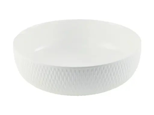 [RHD9293] Bowl 25x8cm Serving White Basic Diamond - Maxwell & Williams DV0252