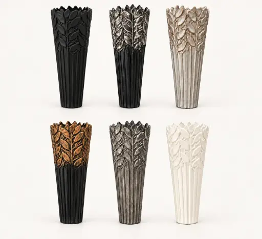 [RHD9301] Vase AC 52cm (52x25cm) Botanica - Metallic