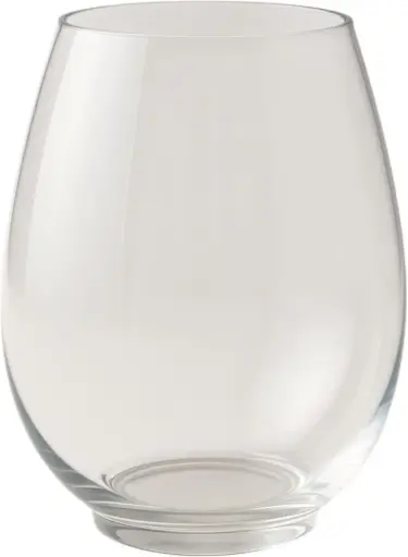 [RHD9306] Glass Vase 25x12cm Barrel Clear-Base - VAS25LD 