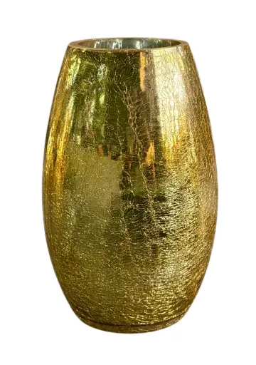 [RHD9328] Glass Vase 30x7Cm Belly Gold VAS30PDBJ