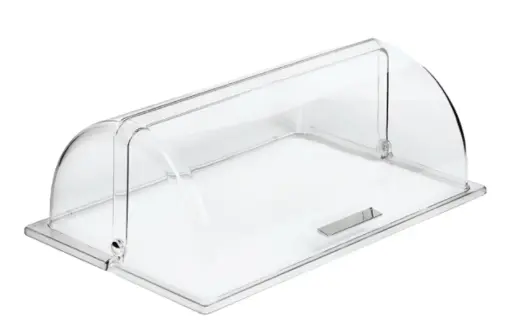 [RHD9372] Roll Top Food Cover 54x33x18cm Clear Polycarbonate P2203