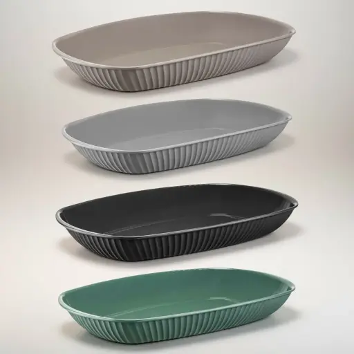 [RHD9376] Platter 32x21x4cm Plastic Foly Life BNM-0772