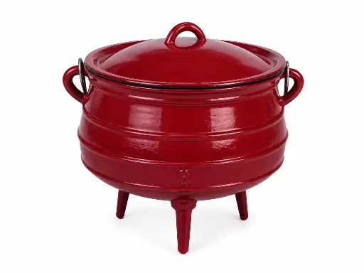 [RHD9454] Potjie Pot 3-Leg Cast Iron Red - No.3