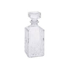 [AD25979] Decanter 900ml Cut Glass with Lid - JAR31